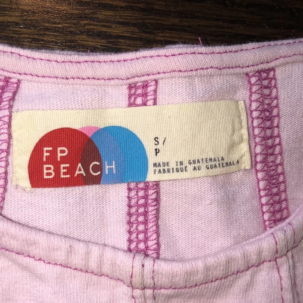 FREE PEOPLE BEACH pastel oversized top sleeveless size small
